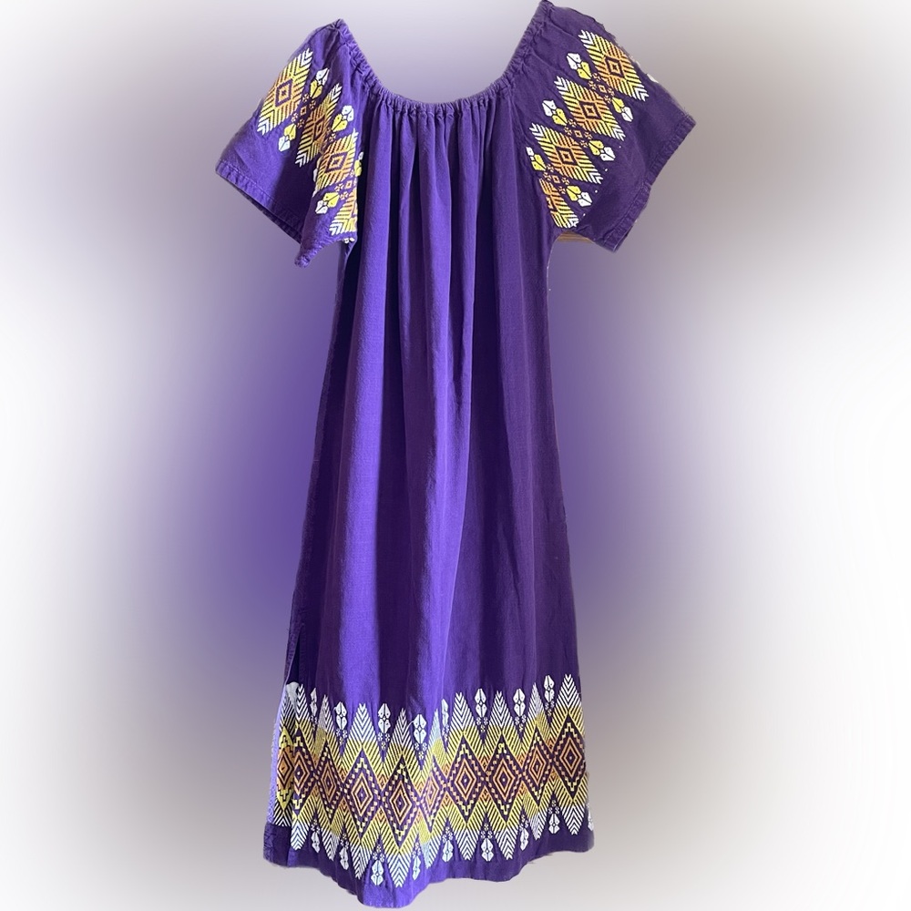 Mexicana embroidered Guatemala maxi dress s-m